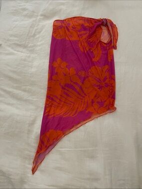 Melissa Simone Pink & Orange Floral Sarong